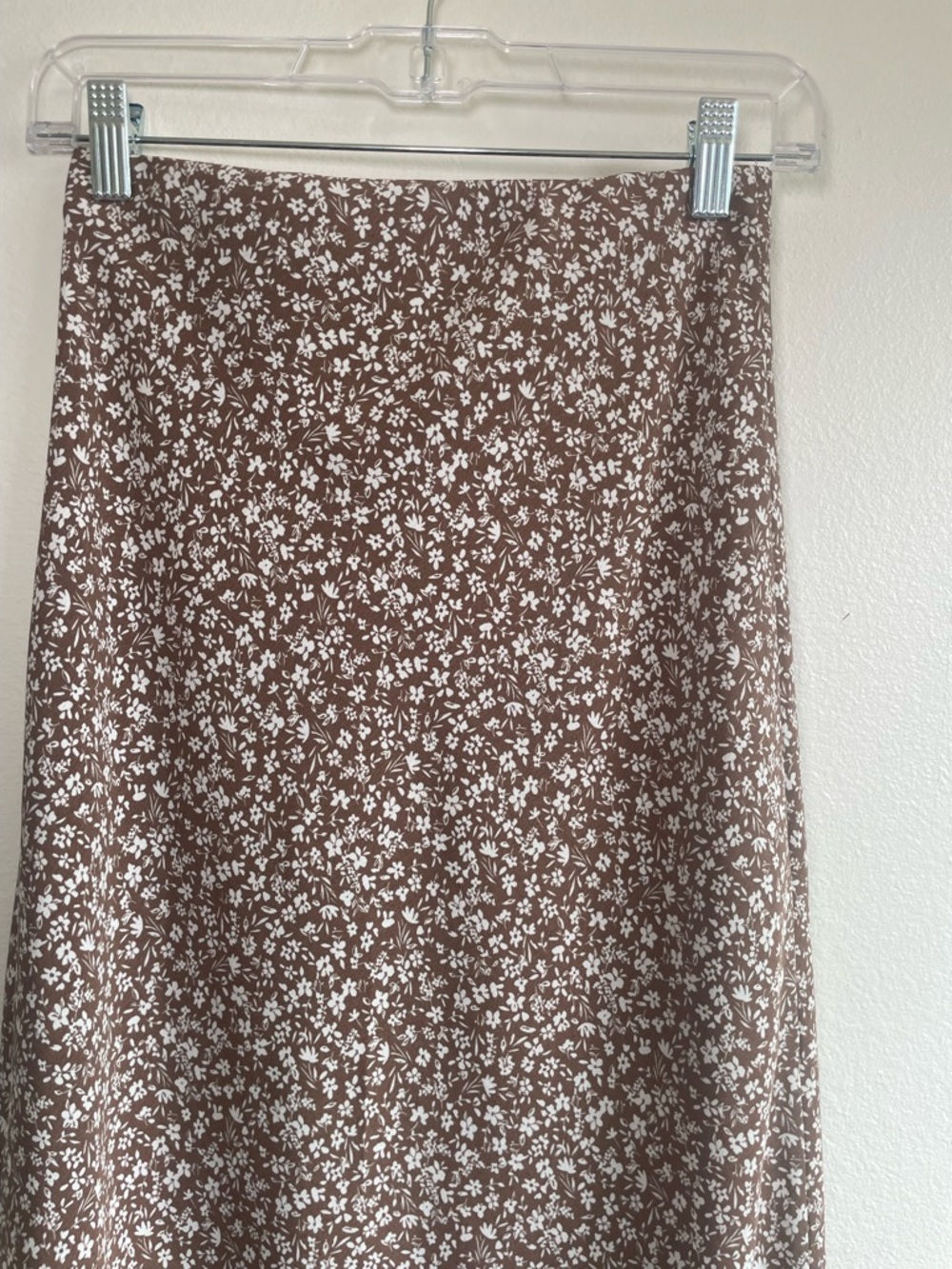 Altar’d State Floral A-Line Midi Skirt Small Brown White Lined Cottagecore - Picture 7 of 12